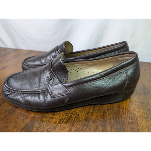 SAS Ace Men\'s 11M Black Handsewn Leather Tripad Loafers main image 4